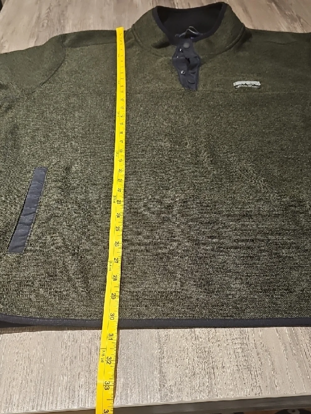 Eddie Bauer Olive Green Pullover Fleece